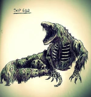 This is the Avatar Image for the SCP-682 (scp sedition) AI Voice and Text to Speech Generator